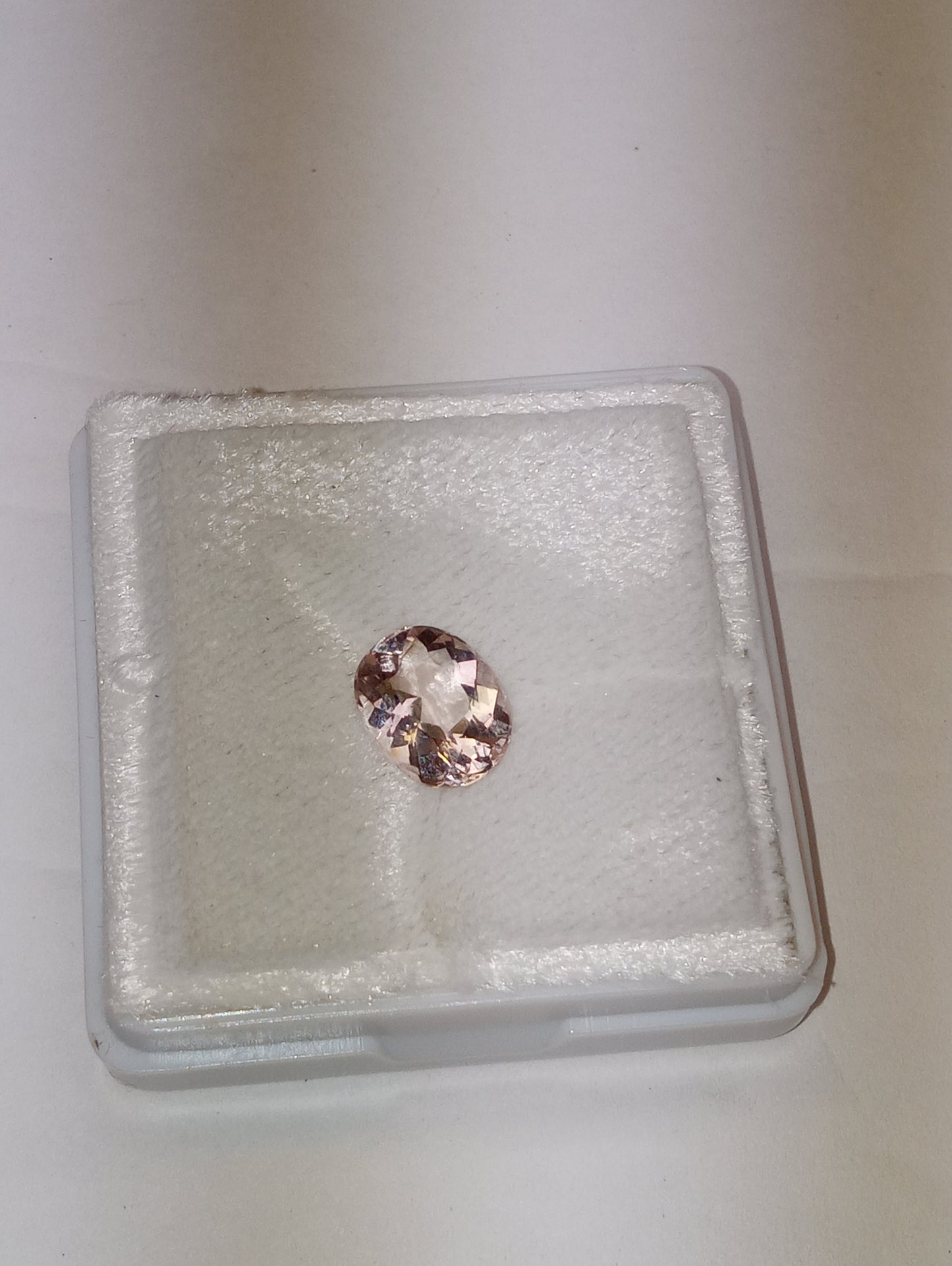 morganite gemstone 10mmx8mm oval cut, 2.10ct