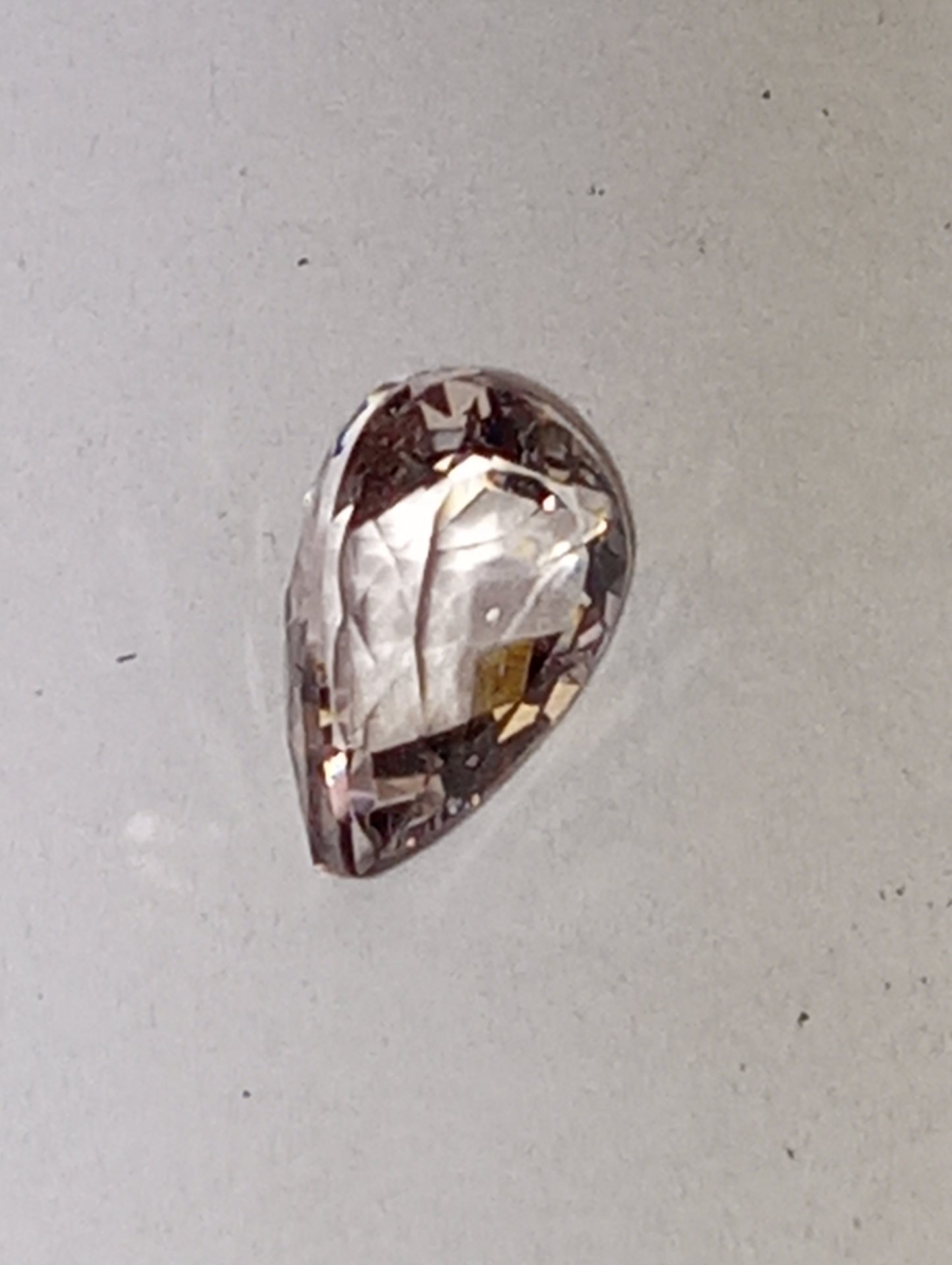 morganite gemstone pear shape, 8mmx6mm, 1.20ct