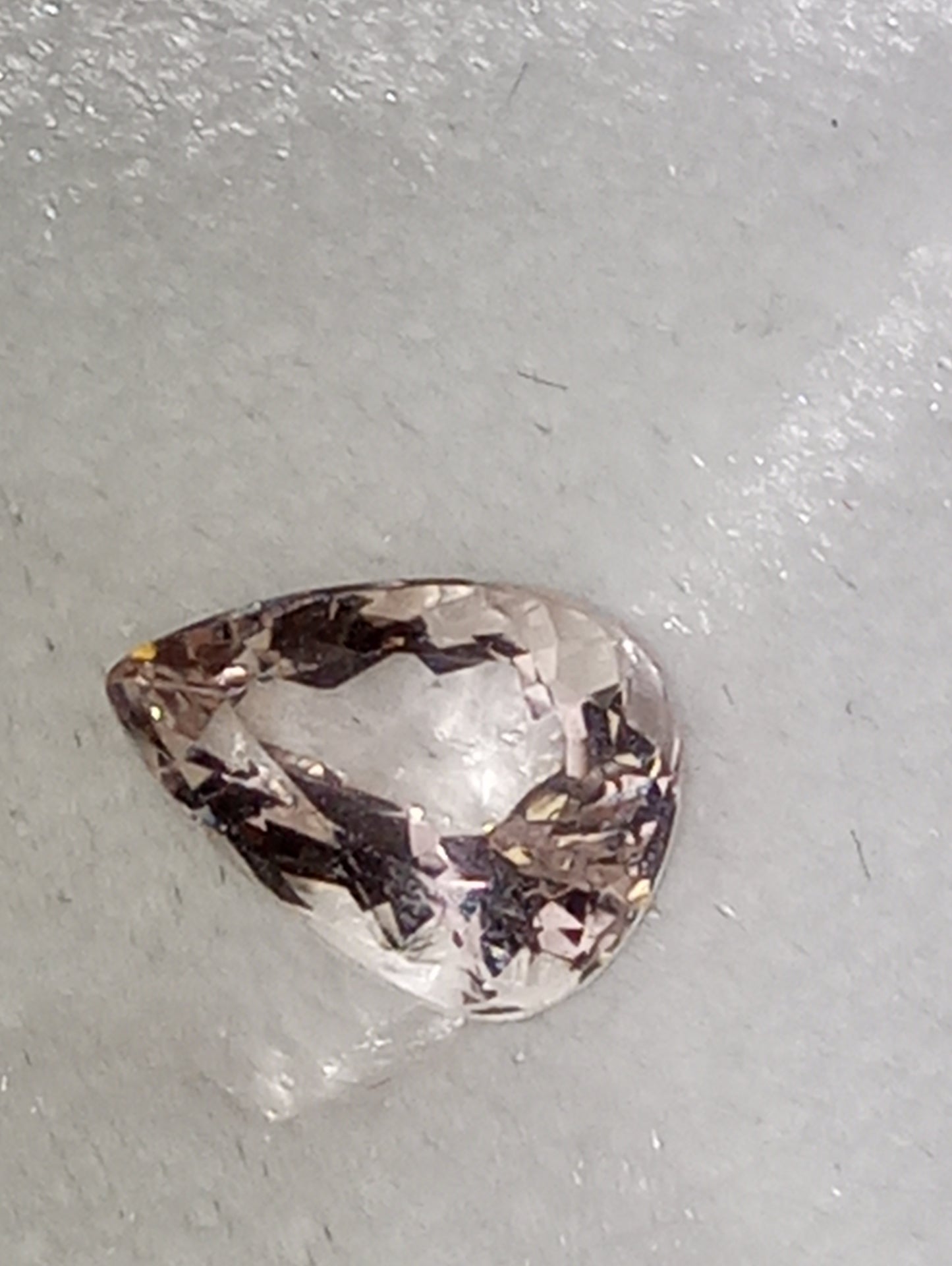 morganite gemstone pear shape, 8mmx6mm, 1.20ct