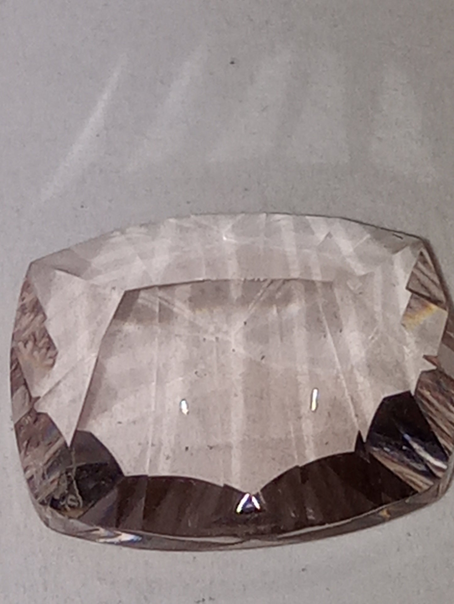 morganite gemstone quantum cut, 11mmx9mm, 3.94ct