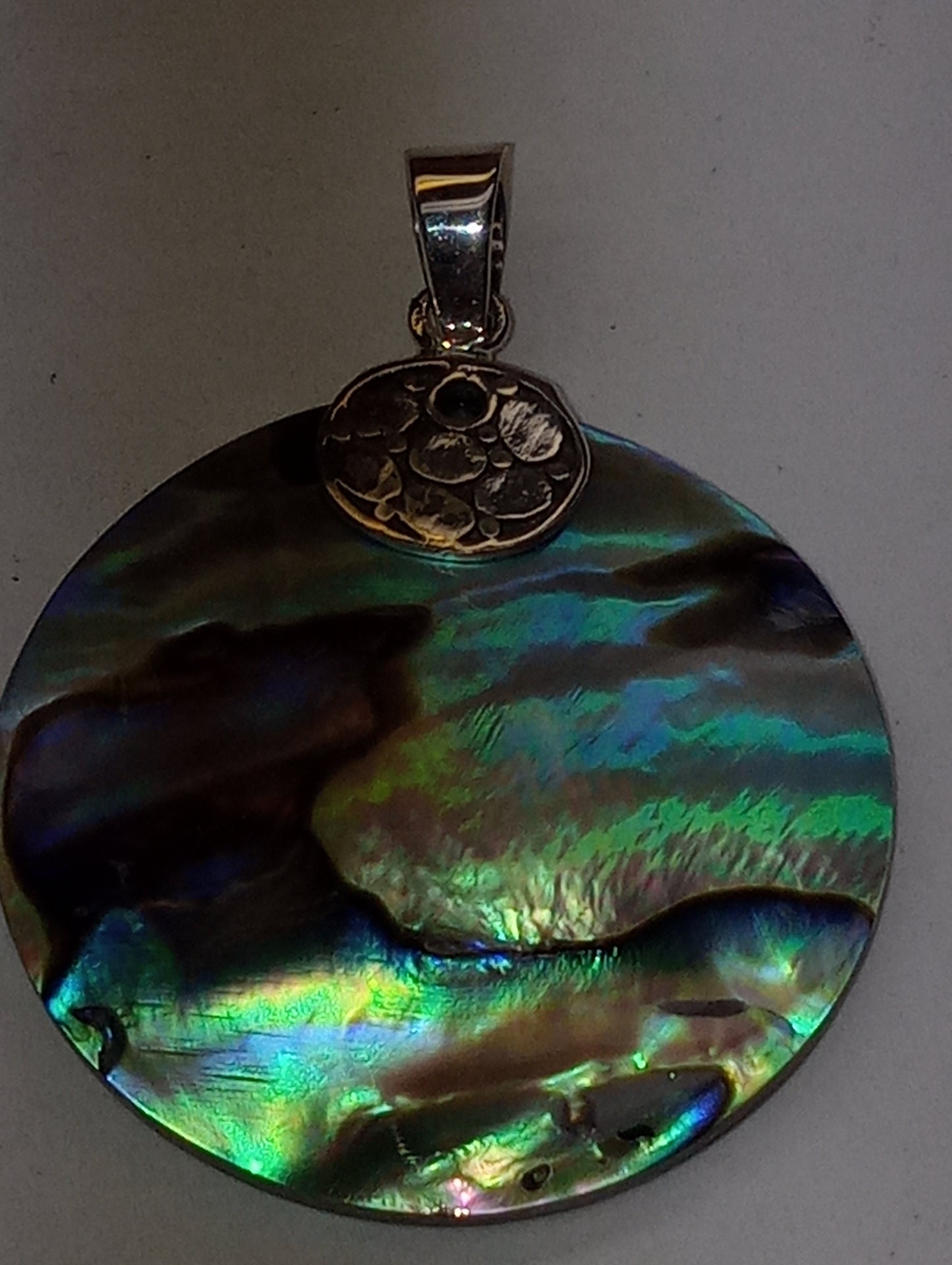pendant abalone shell in sterling silver