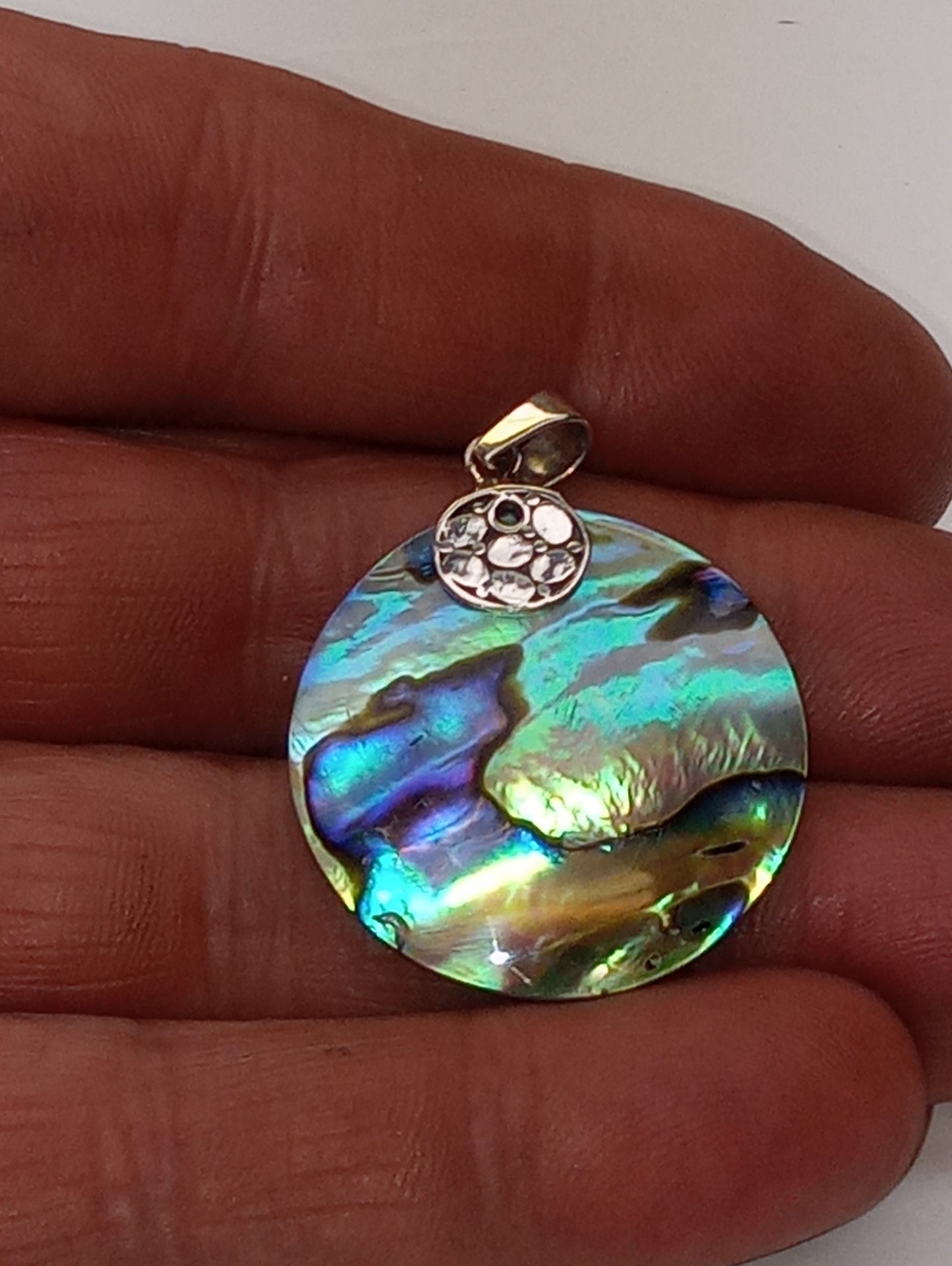 pendant abalone shell in sterling silver