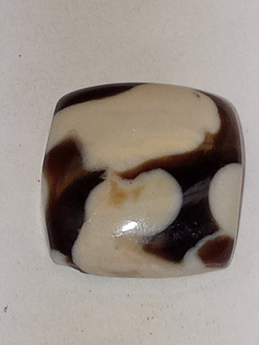 jasper peanut wood gemstone, 14mmx14mm cushion shape, 5.53ct