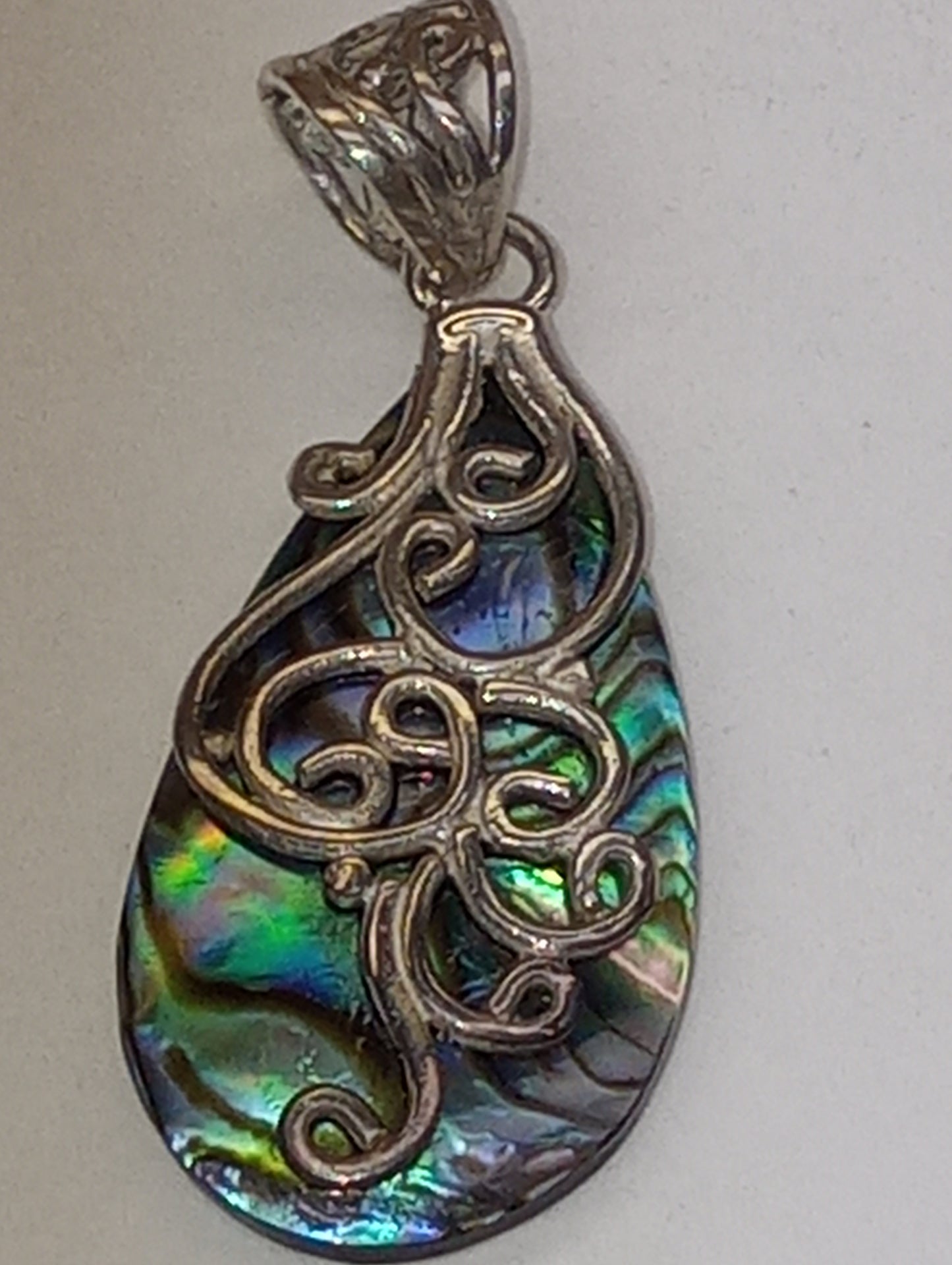 pendant abalone shell in sterling silver