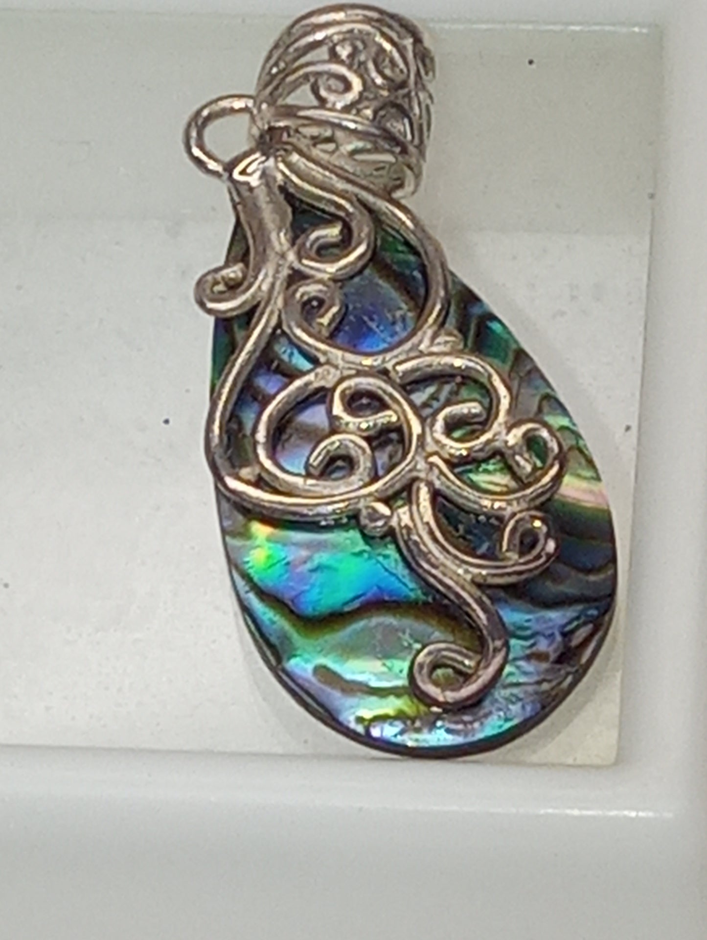 pendant abalone shell in sterling silver