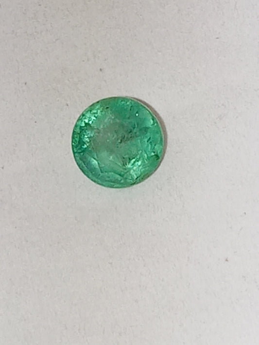 emerald gemstone Nigerian, 4.8mm round cut, .40ct
