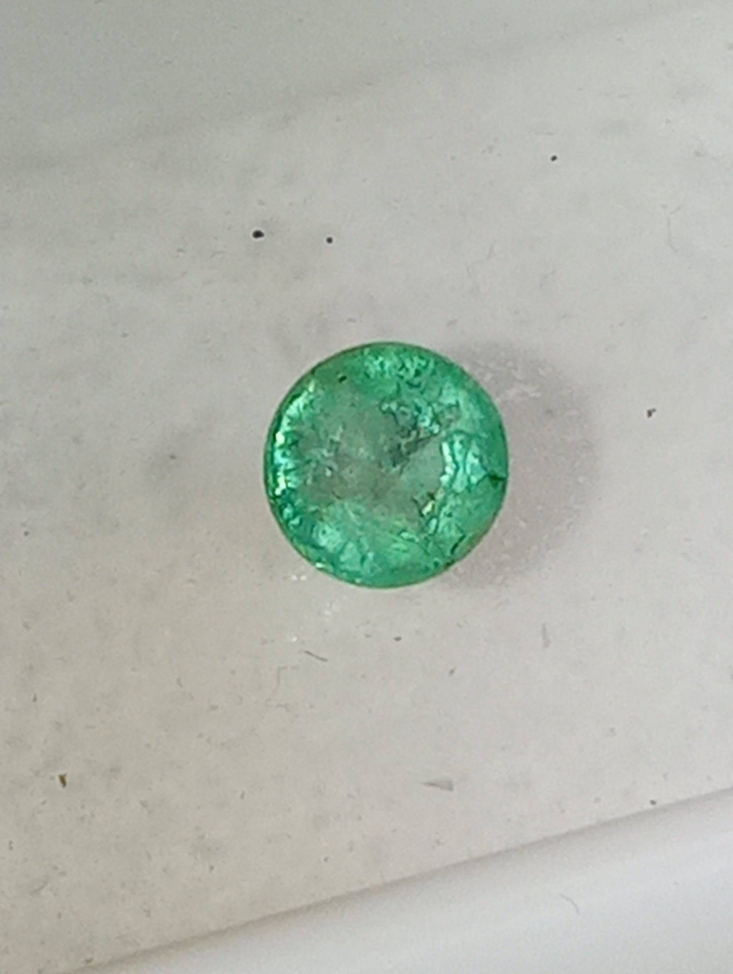 emerald gemstone Nigerian, 4.8mm round cut, .40ct