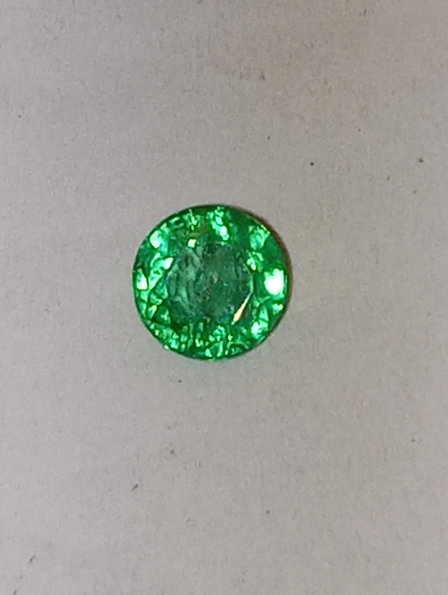 emerald gemstone, Nigerian, 4.5mmround cut, .34ct