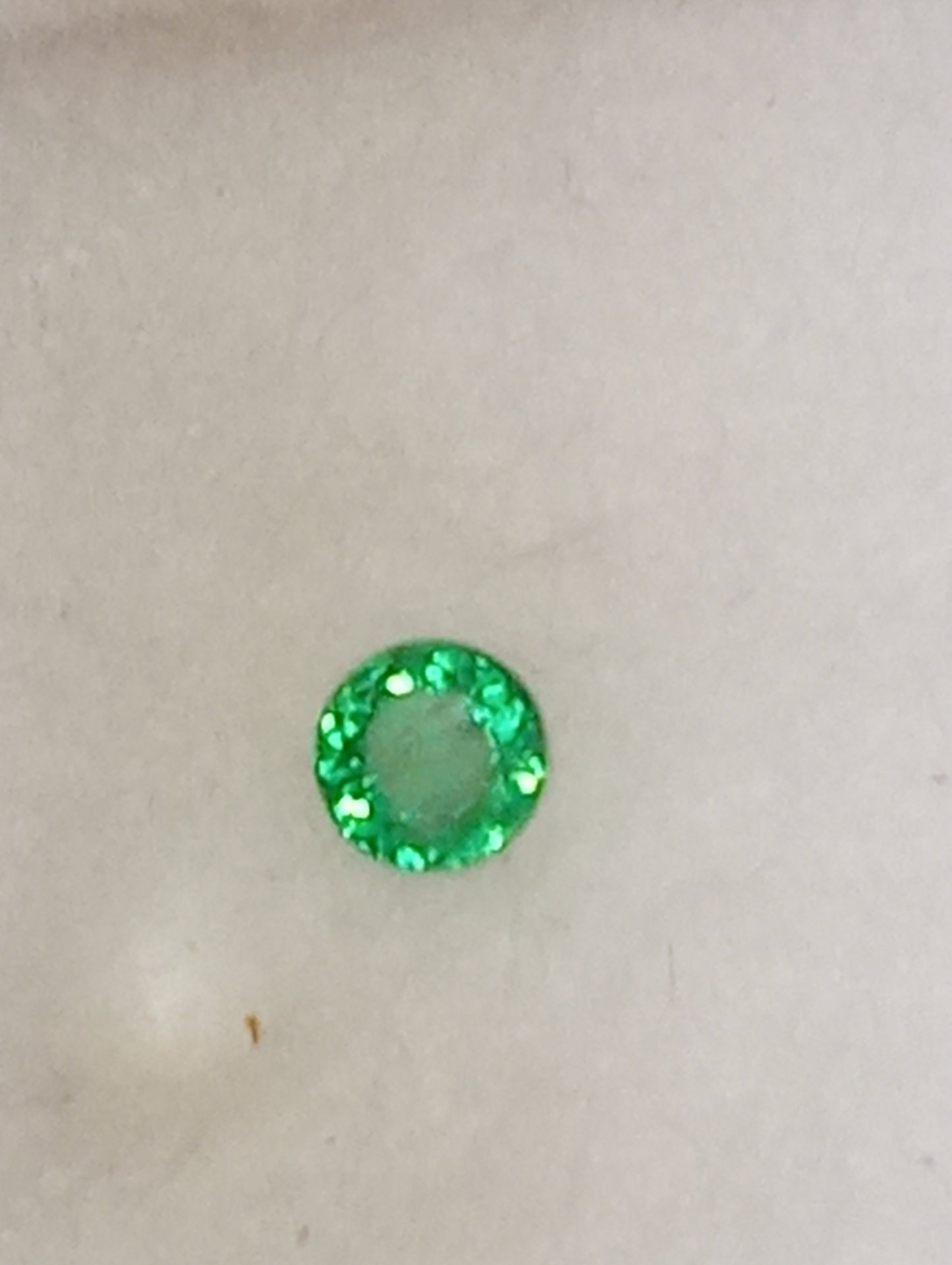 emerald gemstone, Nigerian, 4.5mmround cut, .34ct
