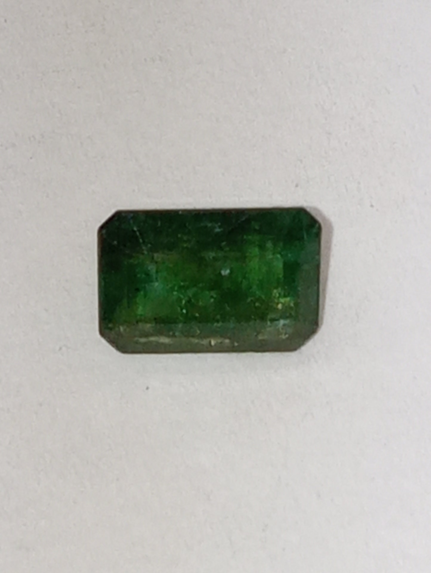 emerald gemstone Zambian, emerald cut 7mmx5mm, .99ct