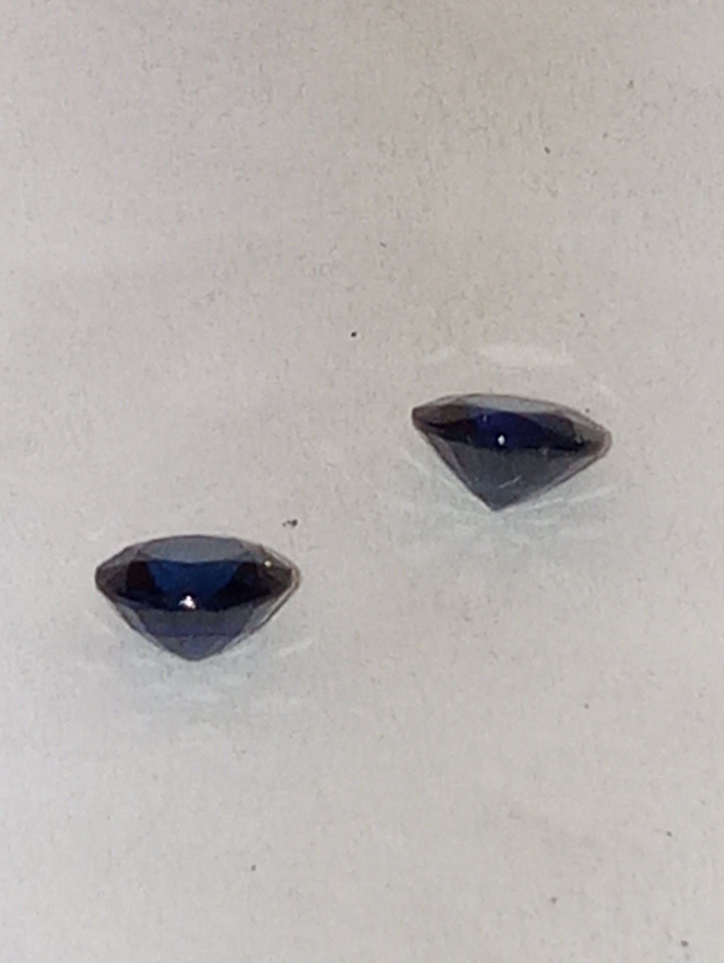 sapphire blue Palin, vivid, 4.5mmround cuts, AAAA , 2 stones, .83ctw