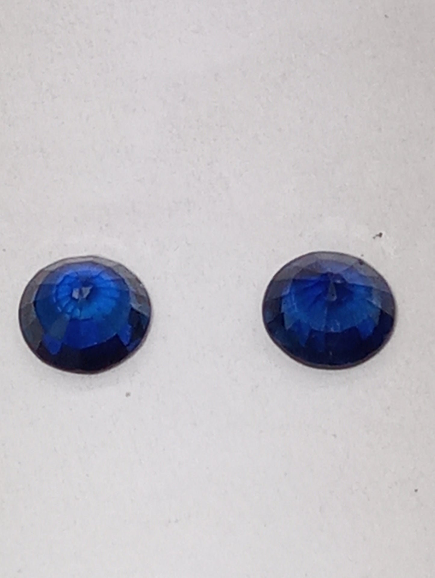 sapphire blue Palin, vivid, 4.5mmround cuts, AAAA , 2 stones, .83ctw