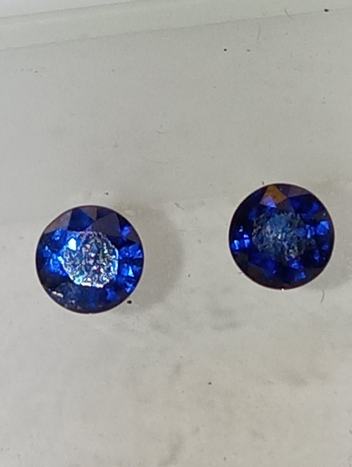 sapphire blue Palin, vivid, 4.5mmround cuts, AAAA , 2 stones, .83ctw