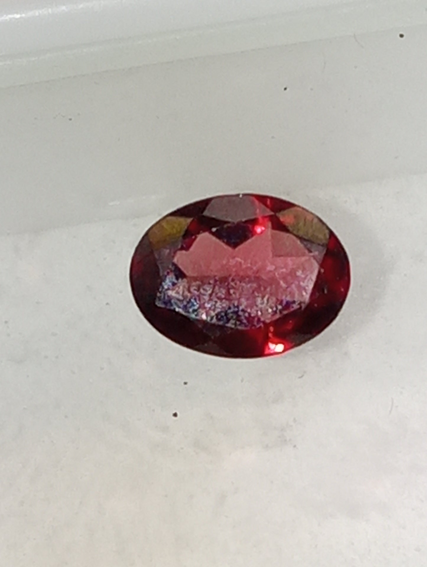 garnet gemstone rhodolite, 8mmx6mm oval cut, 1.38ct