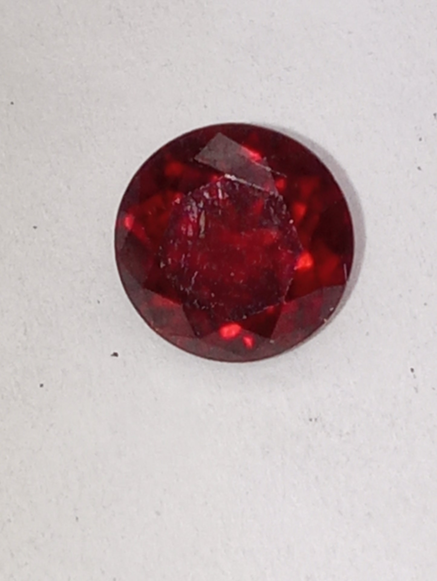 garnet gemstone red 7mm round cut 1.71ct