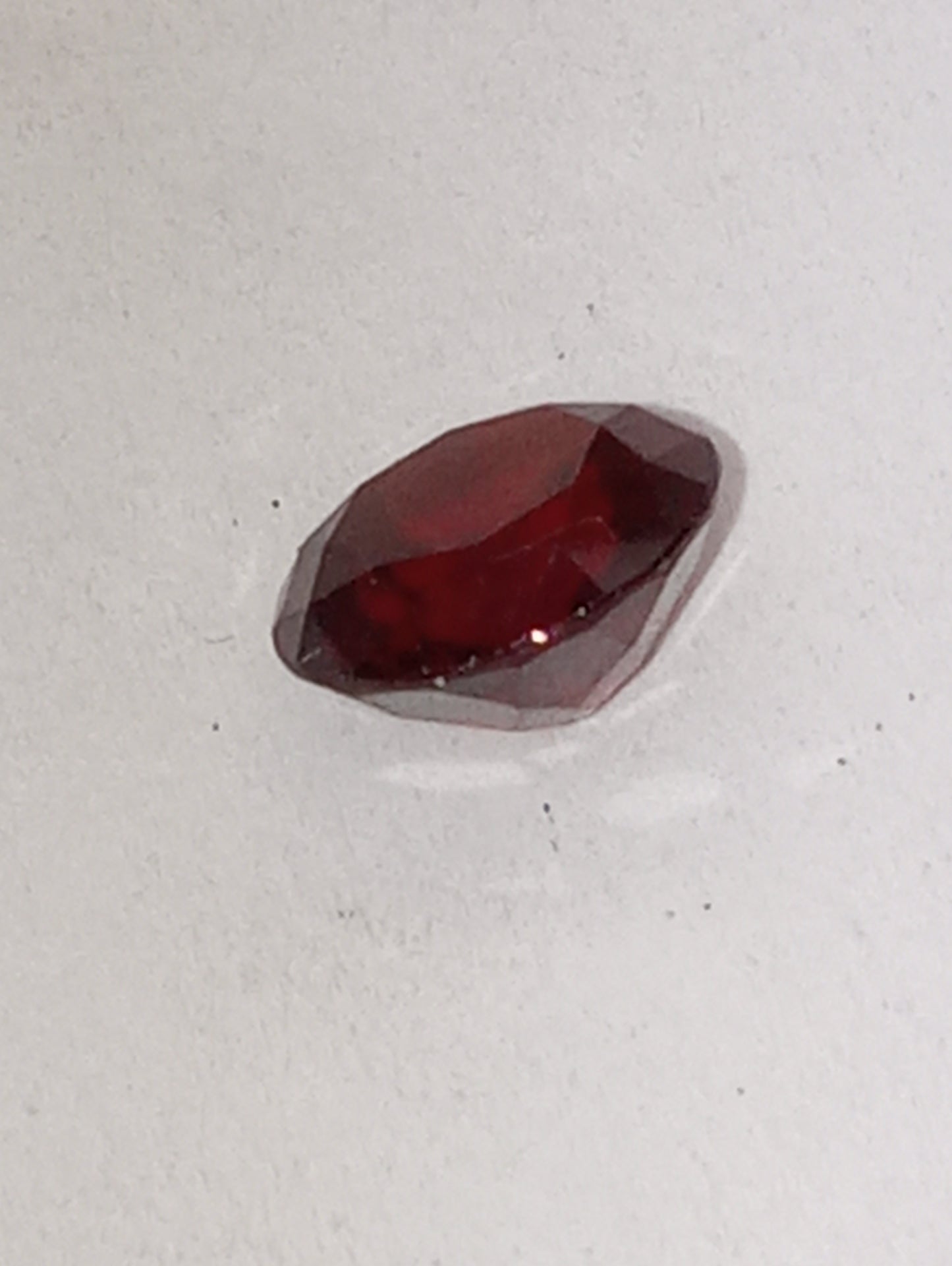 garnet gemstone red 7mm round cut 1.71ct