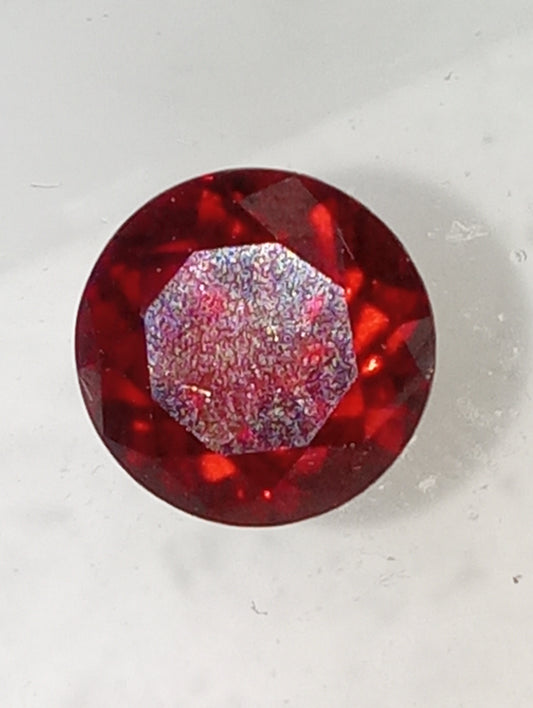 garnet gemstone red 7mm round cut 1.71ct