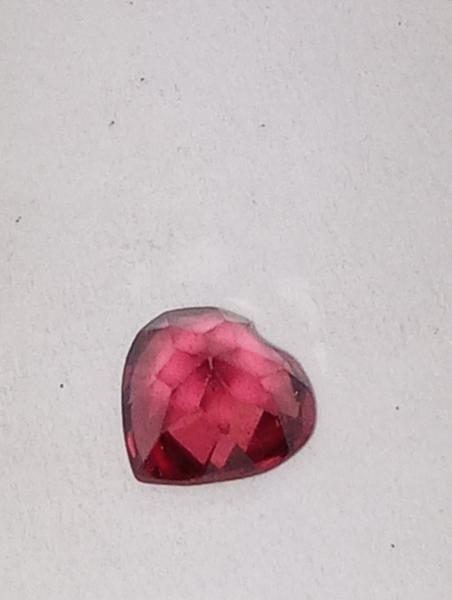 garnet gemstone rhodolite 5mm heart shape, .5ct