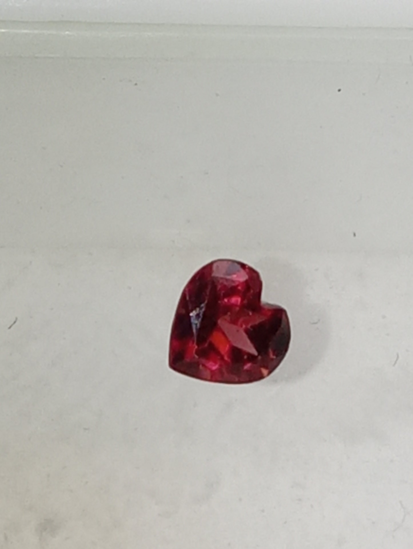 garnet gemstone rhodolite 5mm heart shape, .5ct