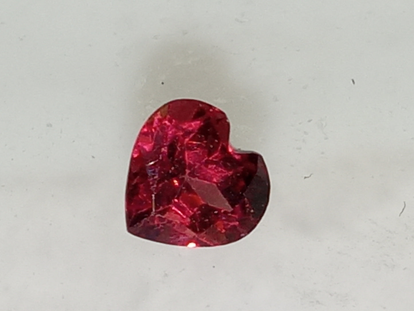 garnet gemstone rhodolite 5mm heart shape, .5ct
