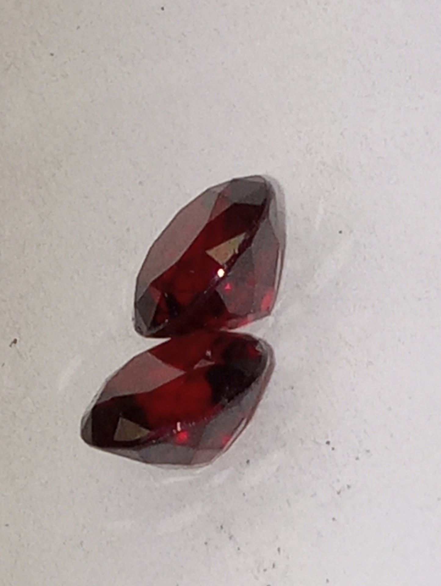 garnet gemstones red 7mm round cuts, 3.44ctw 2stones