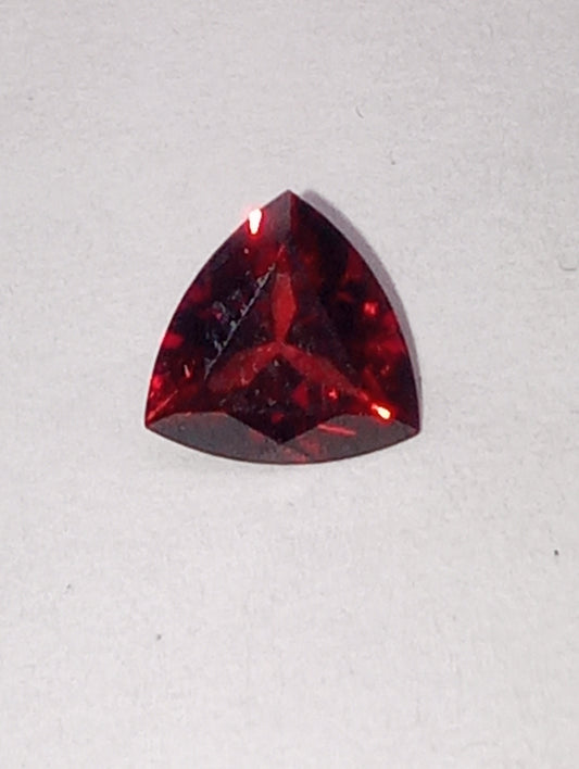 garnet gemstone red, 6mm trillion cut, .85ct