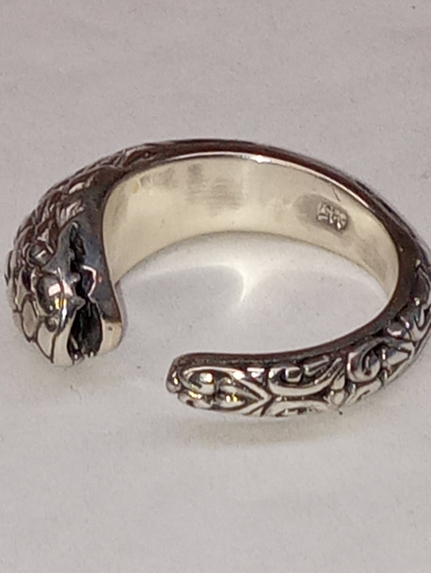 ring Bali Legacy, abalone shell, snake , in sterling silver, size 8, 7.5g