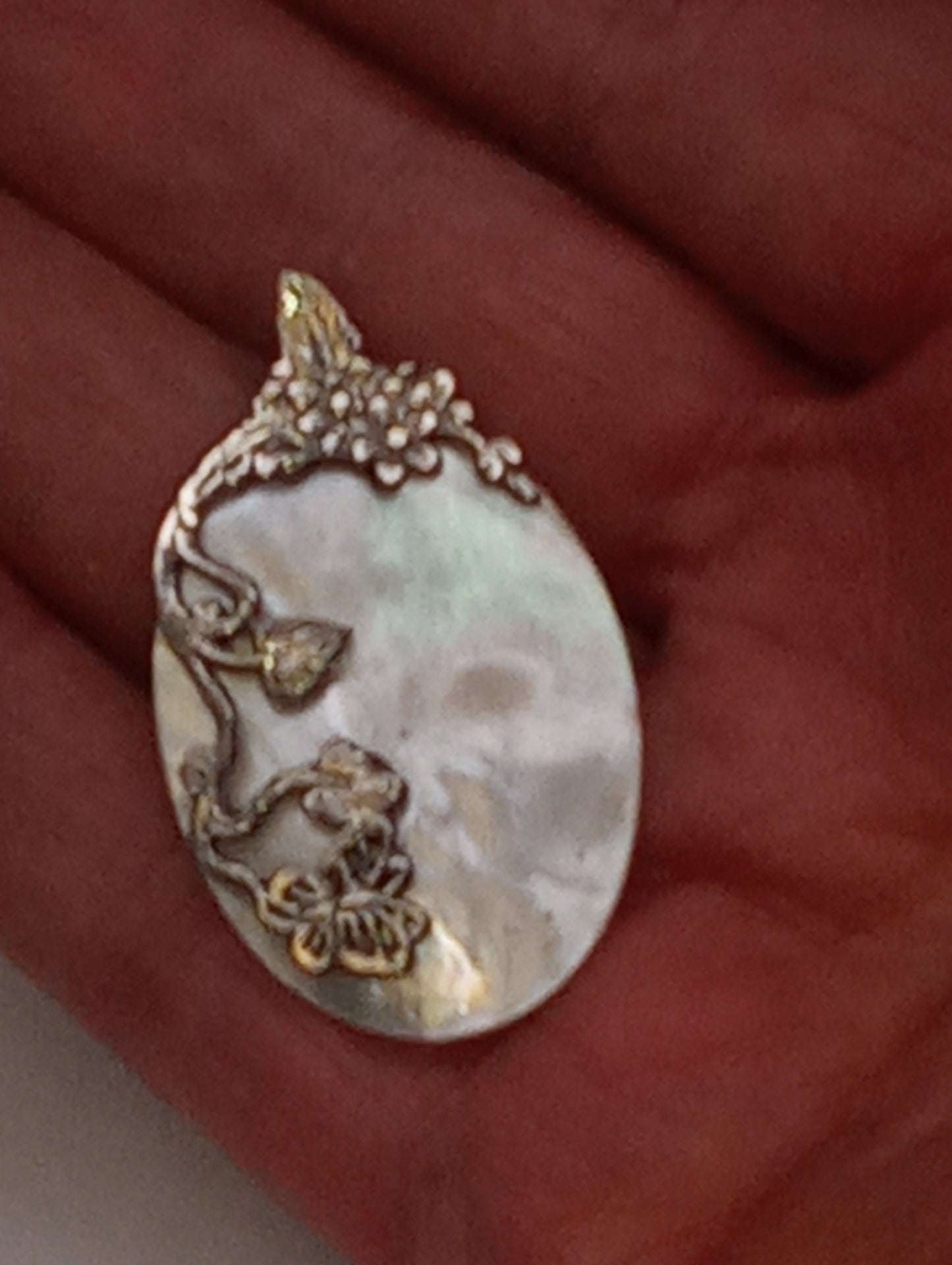 pendant Mother of Pearl in sterling silver