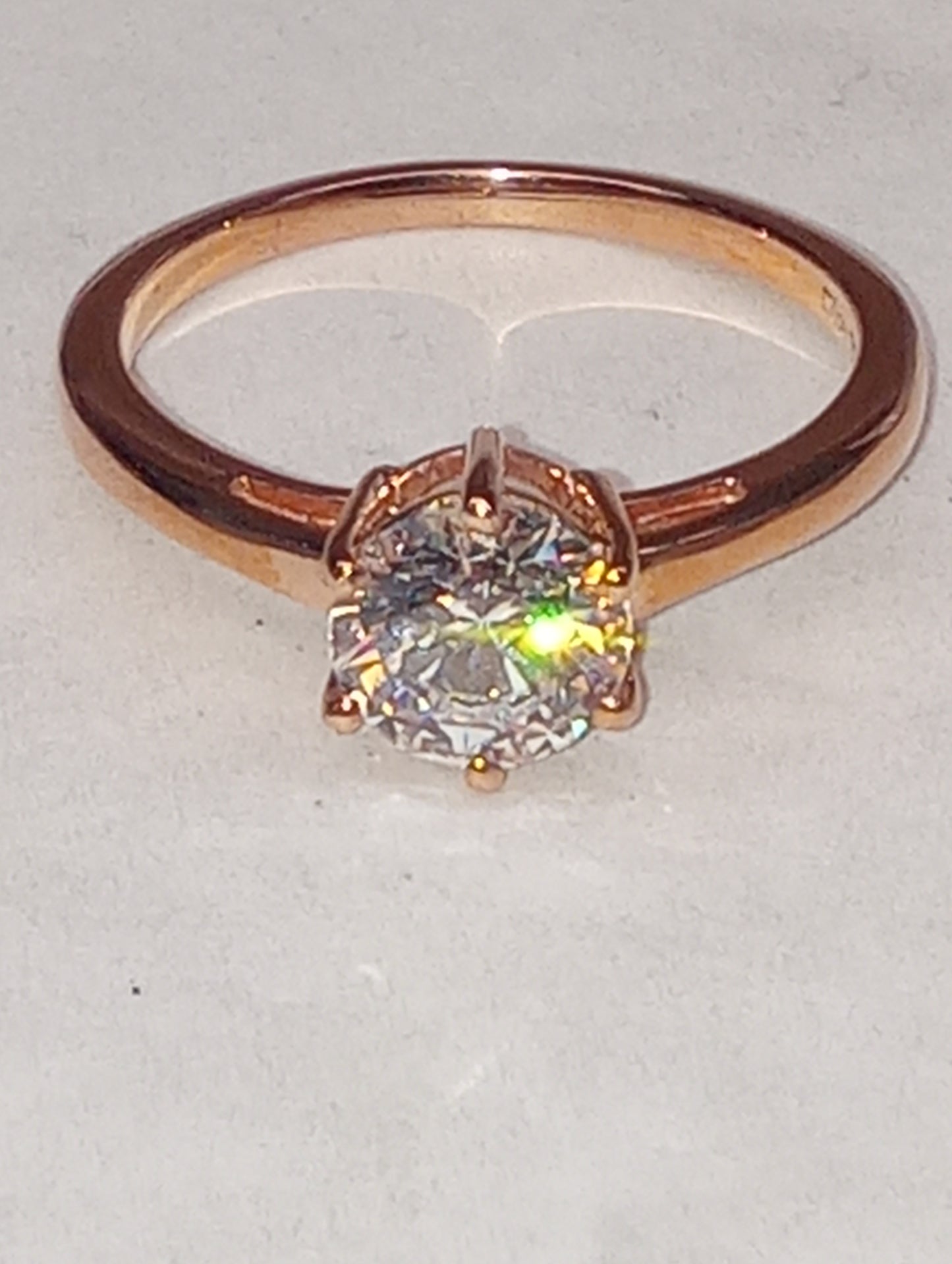 ring LUSTRA STELLA(TM) cubic zirconia, in vermeil rose gold over sterling silver, size 7, 2ctw