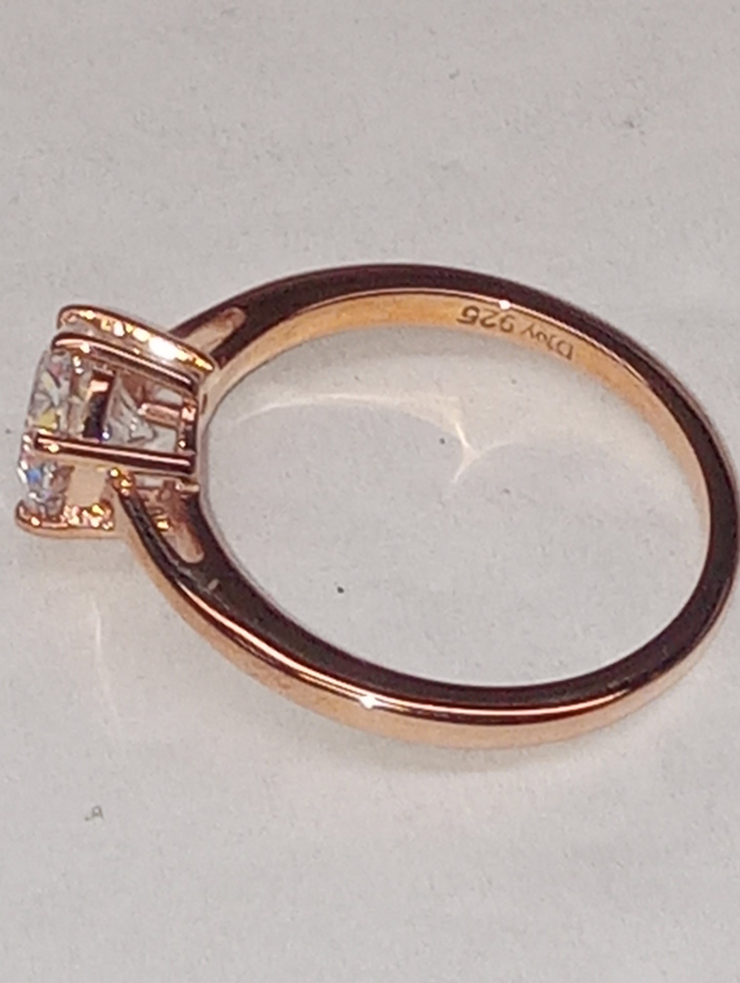 ring LUSTRA STELLA(TM) cubic zirconia, in vermeil rose gold over sterling silver, size 7, 2ctw