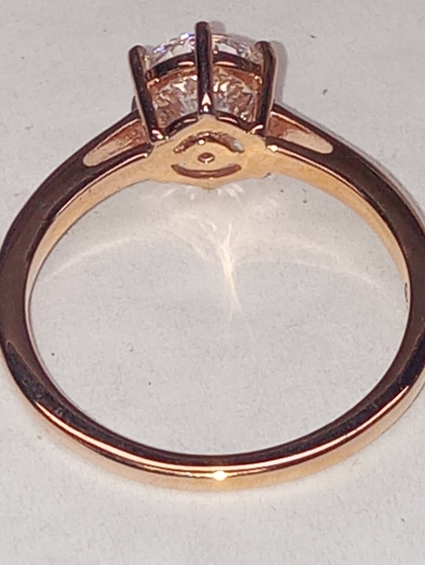 ring LUSTRA STELLA(TM) cubic zirconia, in vermeil rose gold over sterling silver, size 7, 2ctw