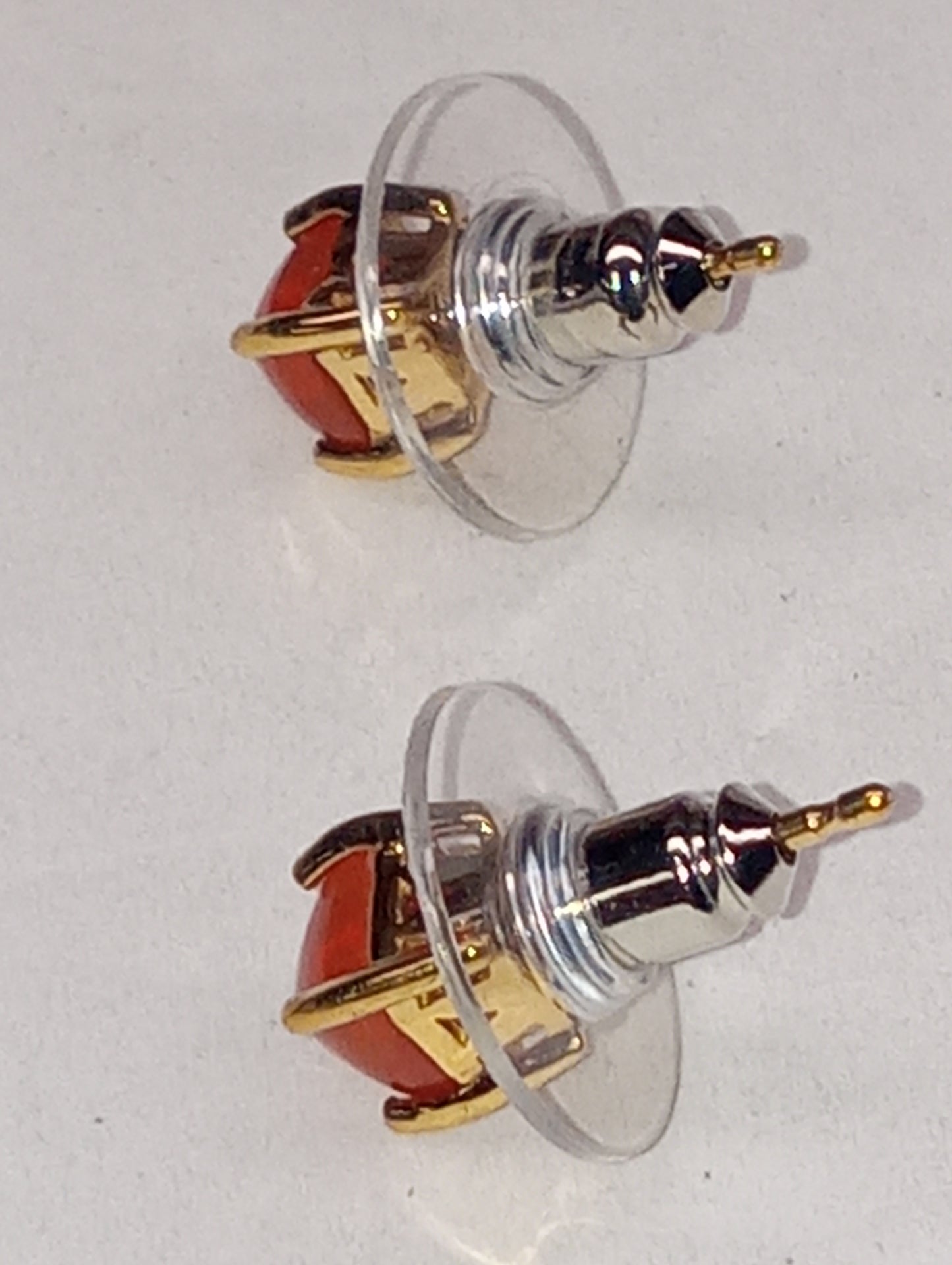 earrings opal crimson fire opal studs, in vermeil yellow gold over sterling silver, 1.25ctw