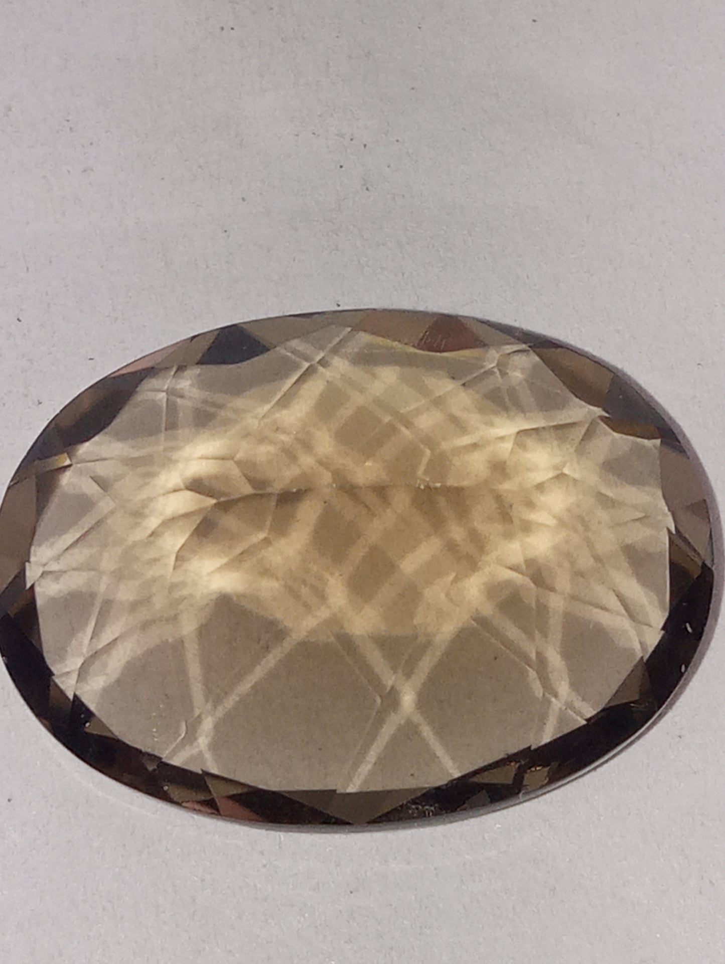 quartz gemstone smoky Brazilian, 20mmx15mm oval cut, 13.84ct