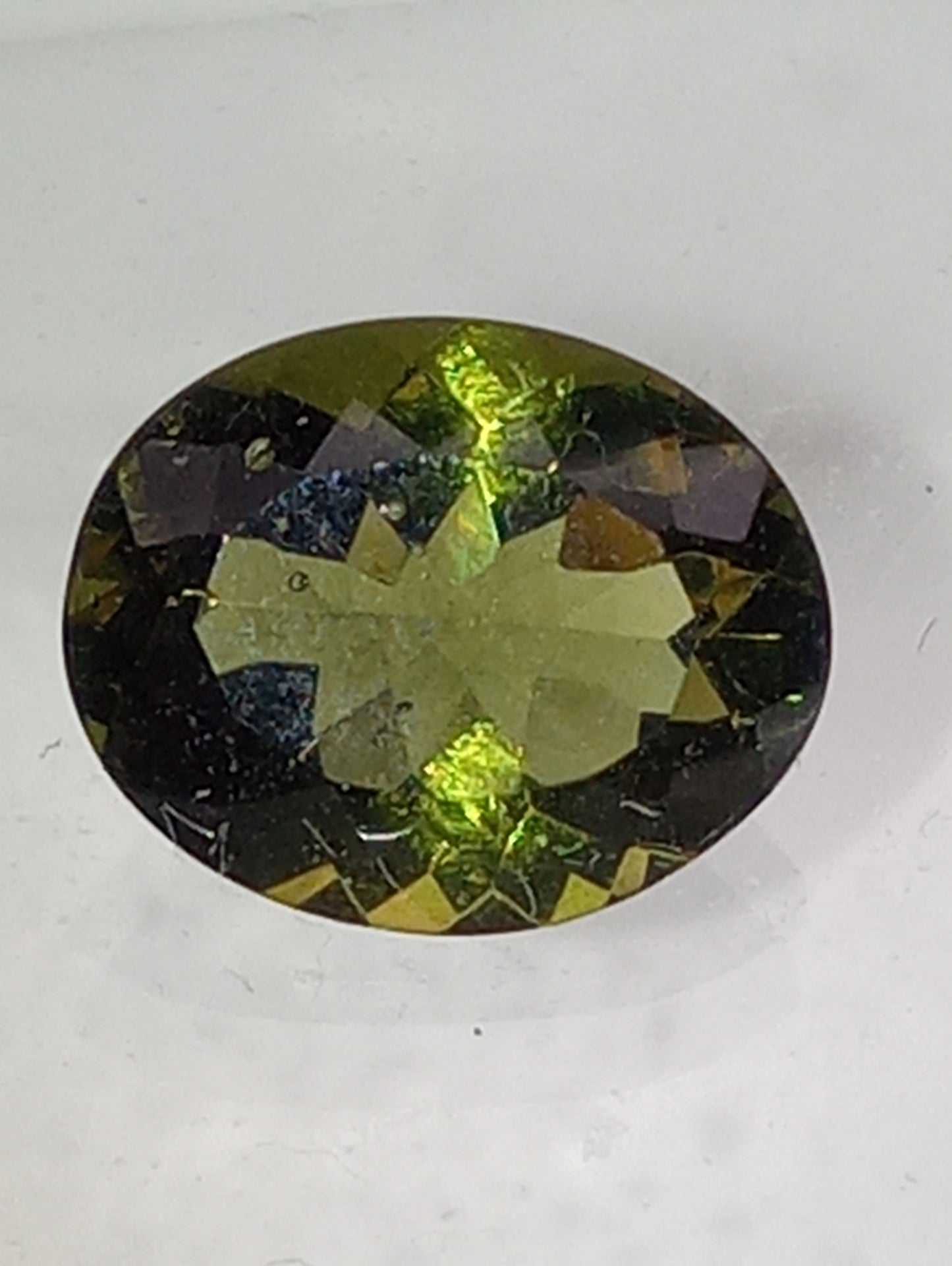 moldavite gemstone, 10mmx8mm oval cut, 2.03ct