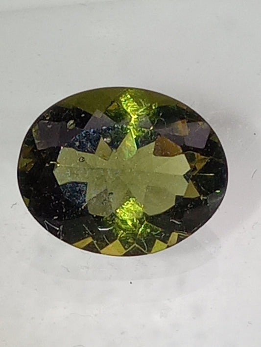 moldavite gemstone, 10mmx8mm oval cut, 2.03ct