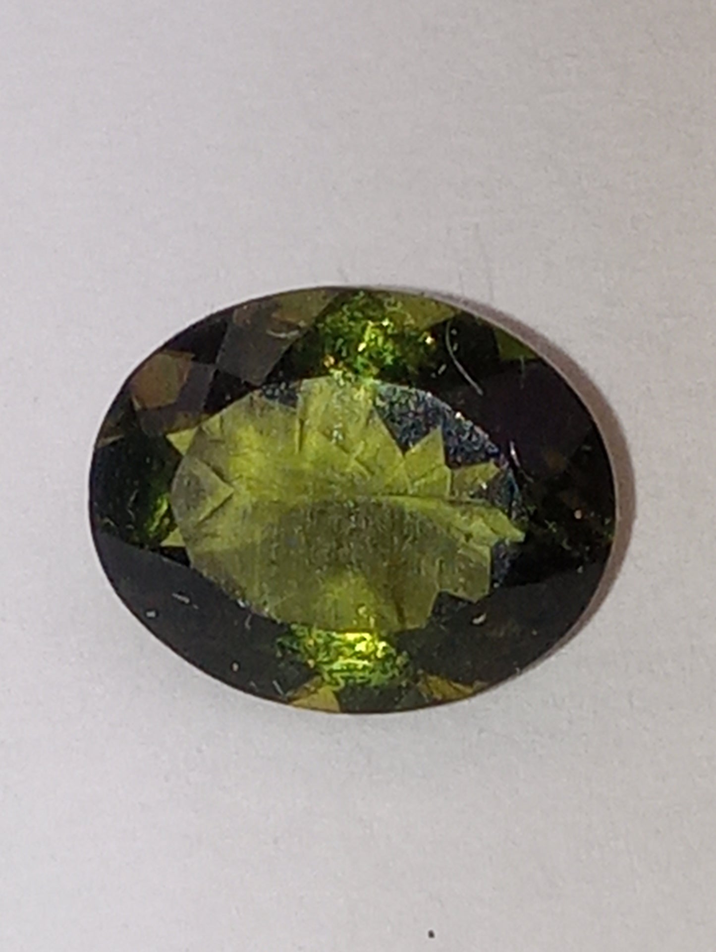 moldavite gemstone, 10mmx8mm oval cut, 2.03ct