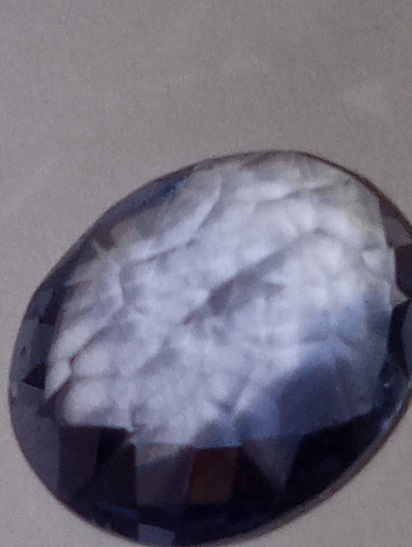 fluorite gemstone, color-shift blue-purple, 10mmx8mm oval cut, 3.25ct