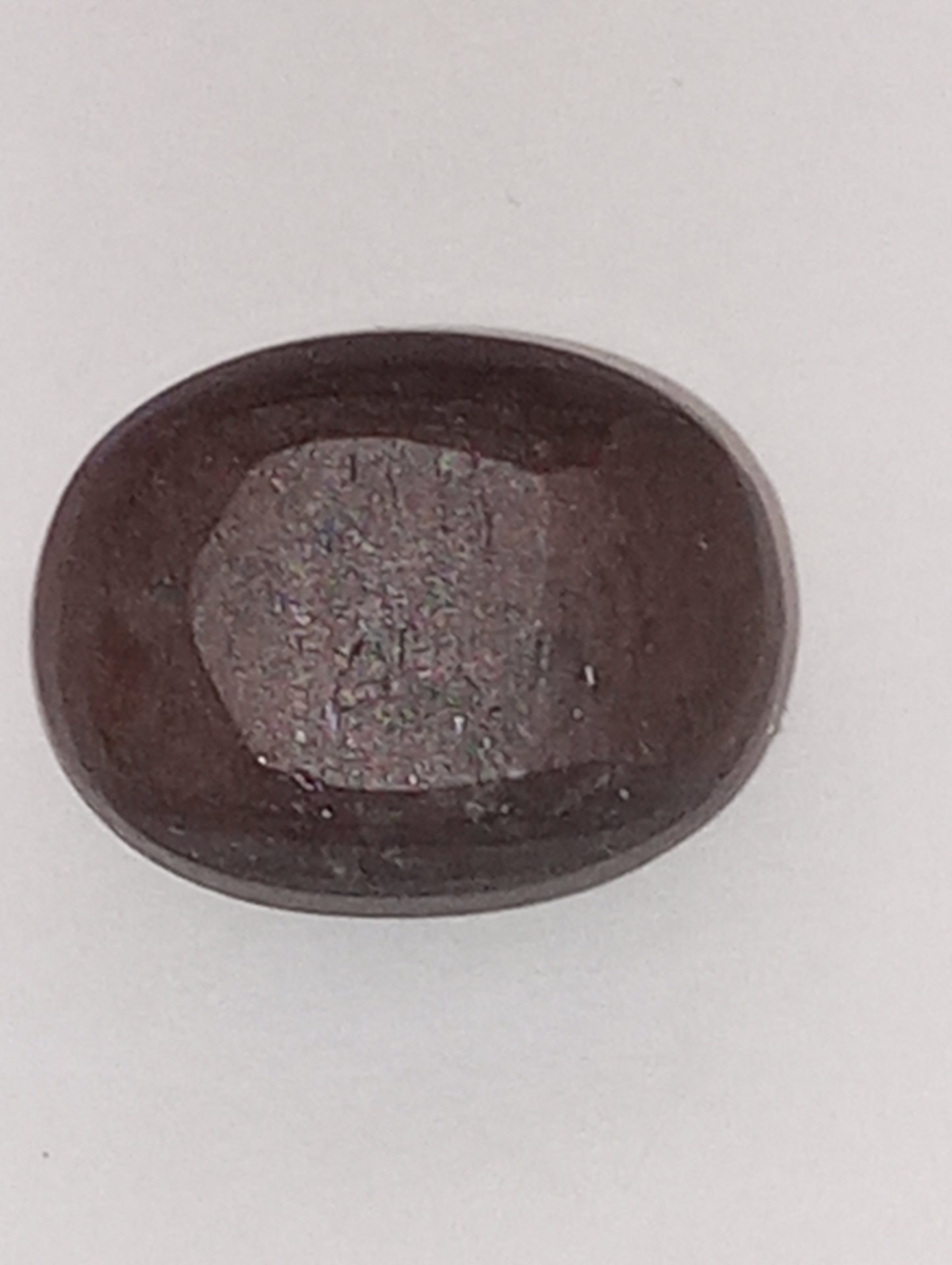 spectrolite gemstone, cats-eye cabachon cut oval, 12.28ct