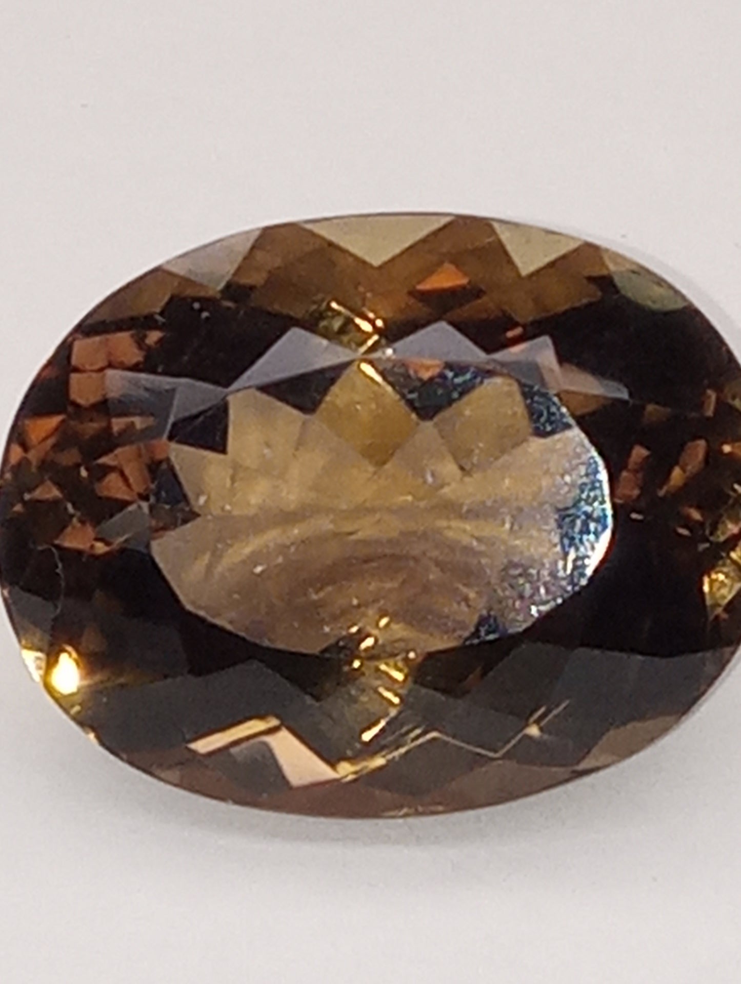 quartz gemstone smoky, 27mmx21mm oval cut, 47ct