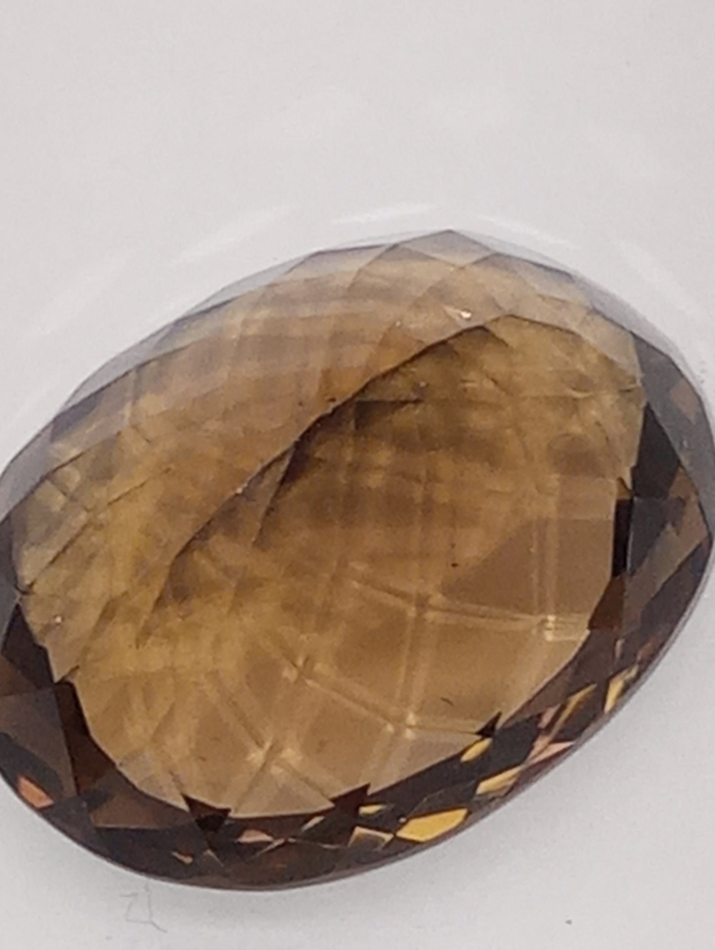 quartz gemstone smoky, 27mmx21mm oval cut, 47ct