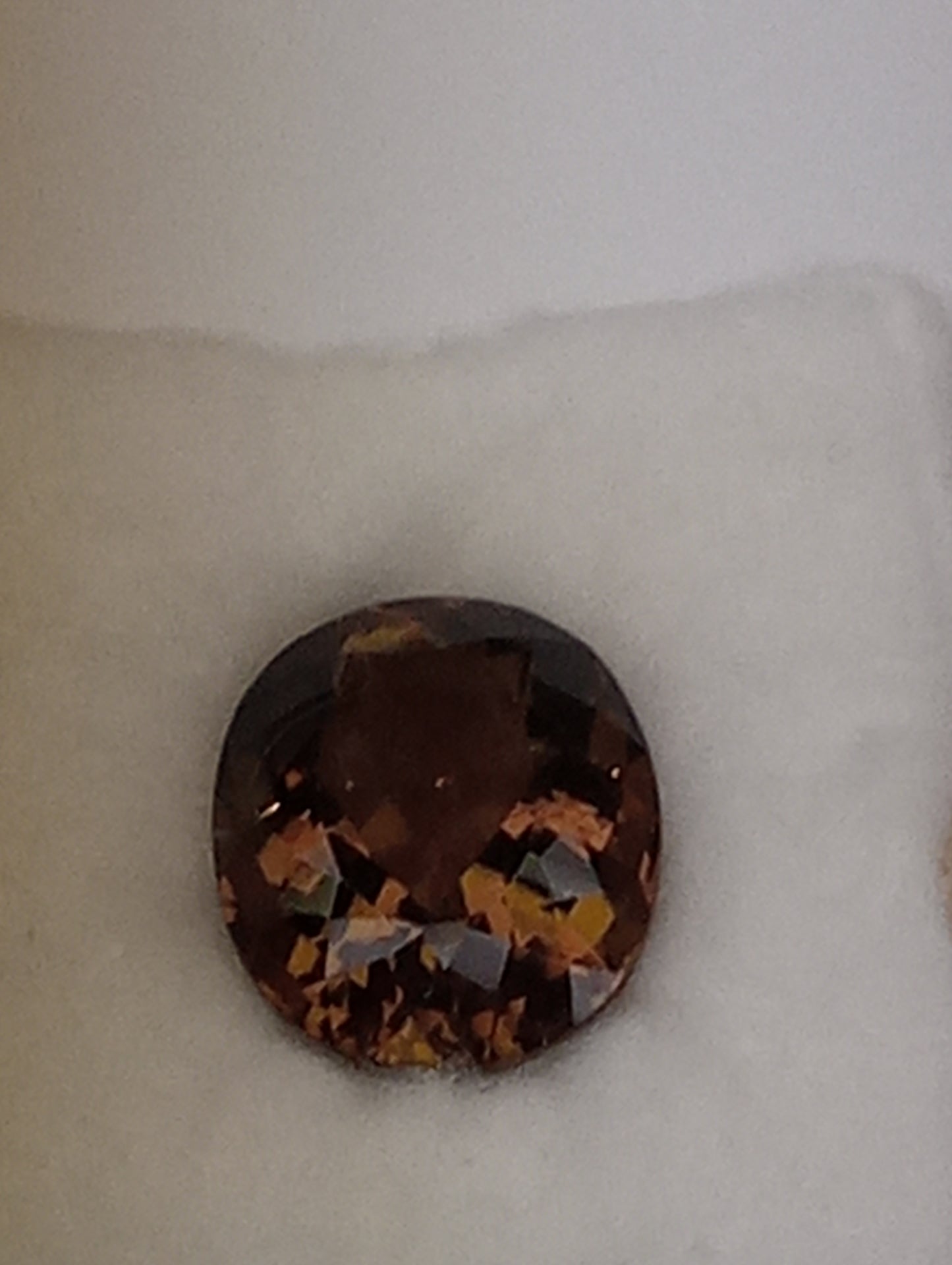 quartz gemstone smoky, 27mmx21mm oval cut, 47ct
