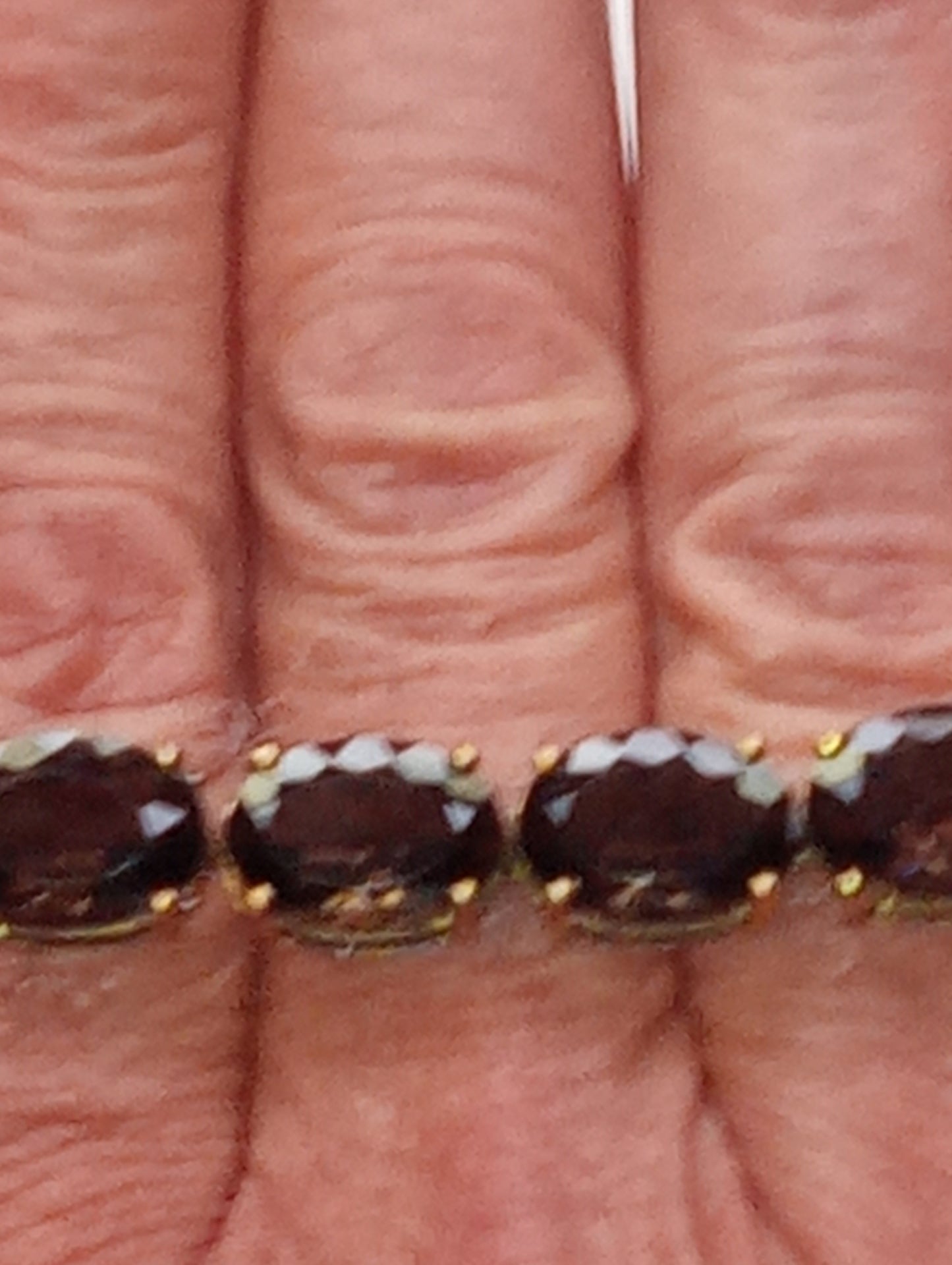 bracelet smokey quartz in 18kt over sterling silver, appx 68ctw