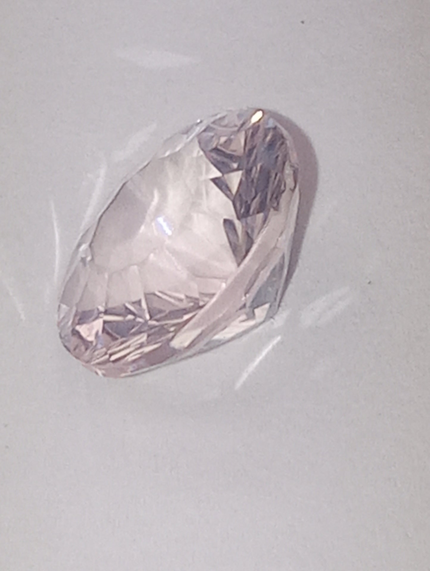 quartz gemstone rose, 10mm round quantum cut, 2.91ct