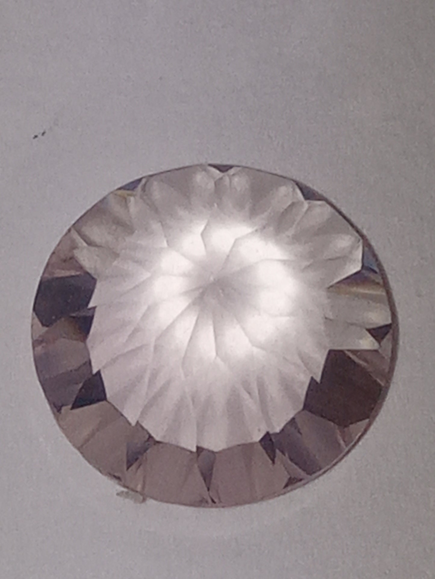 quartz gemstone rose, 10mm round quantum cut, 2.91ct
