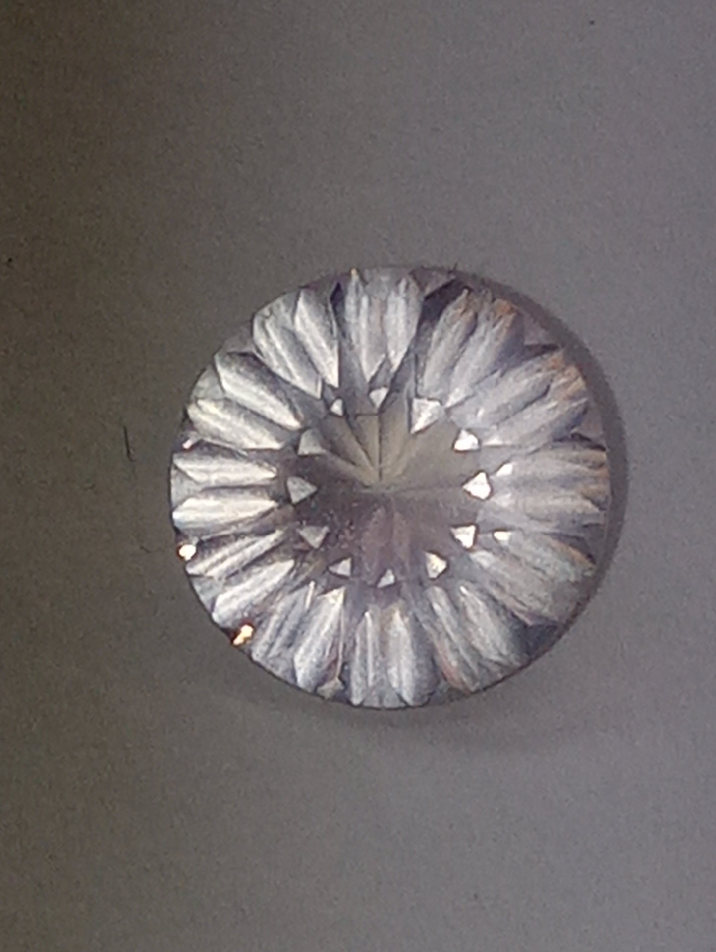 quartz gemstone rose, 10mm round quantum cut, 2.69ct