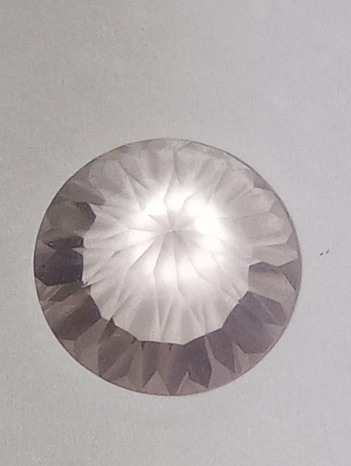 quartz gemstone rose, 10mm round quantum cut, 2.69ct