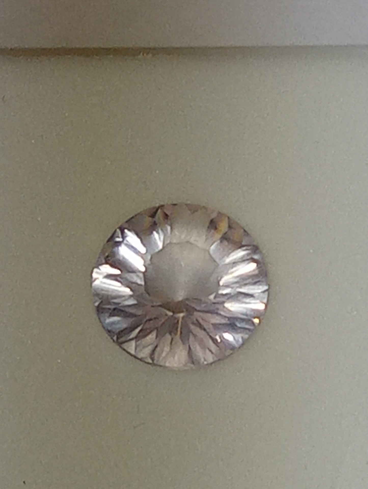 quartz gemstone rose, 10mm round quantum cut, 2.69ct