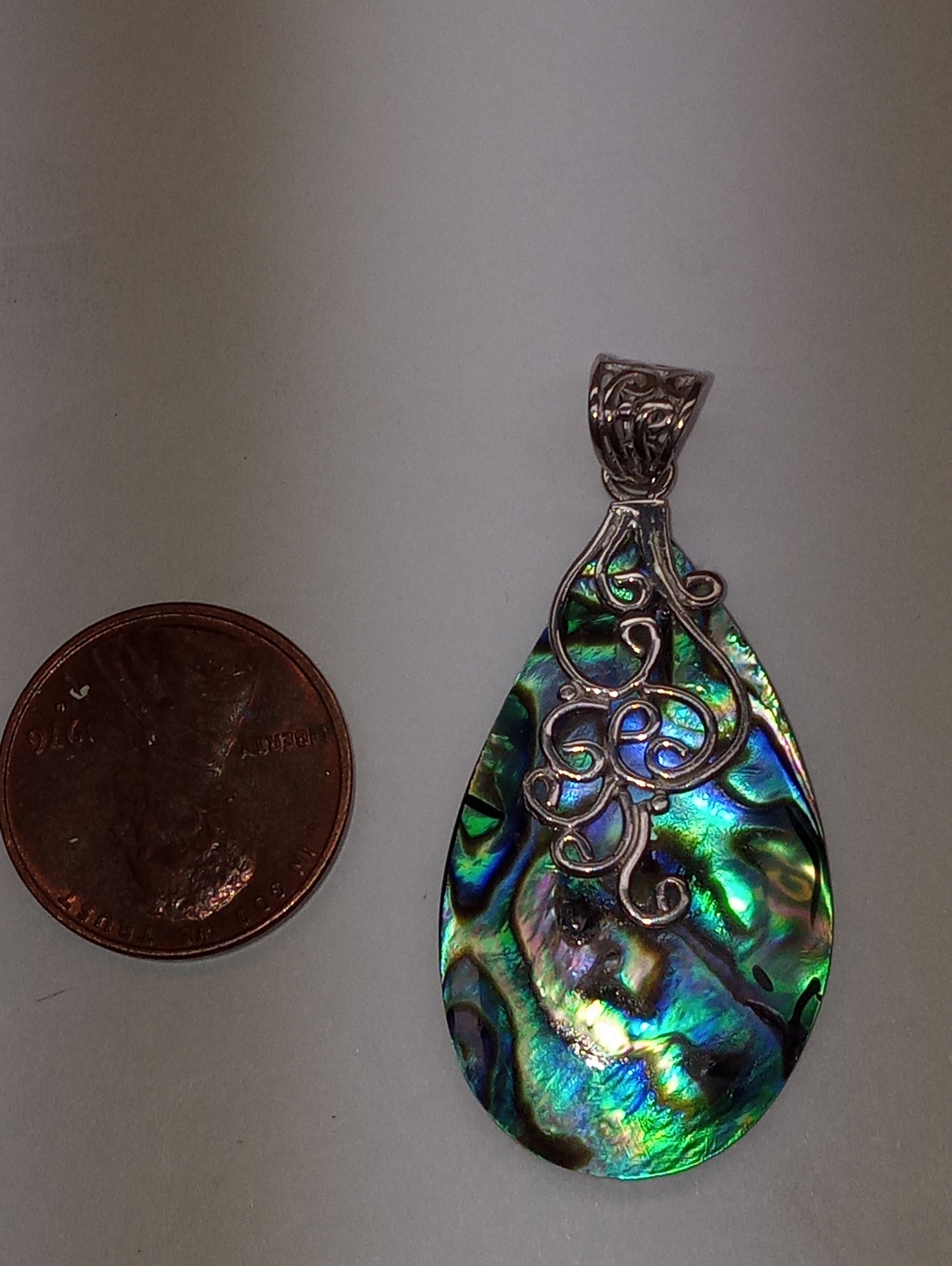 pendant abalone shell in  sterling silver