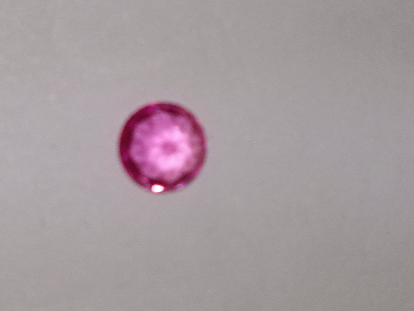 sapphire lab created gemstone, pink, 5mm round cut, .59ctw