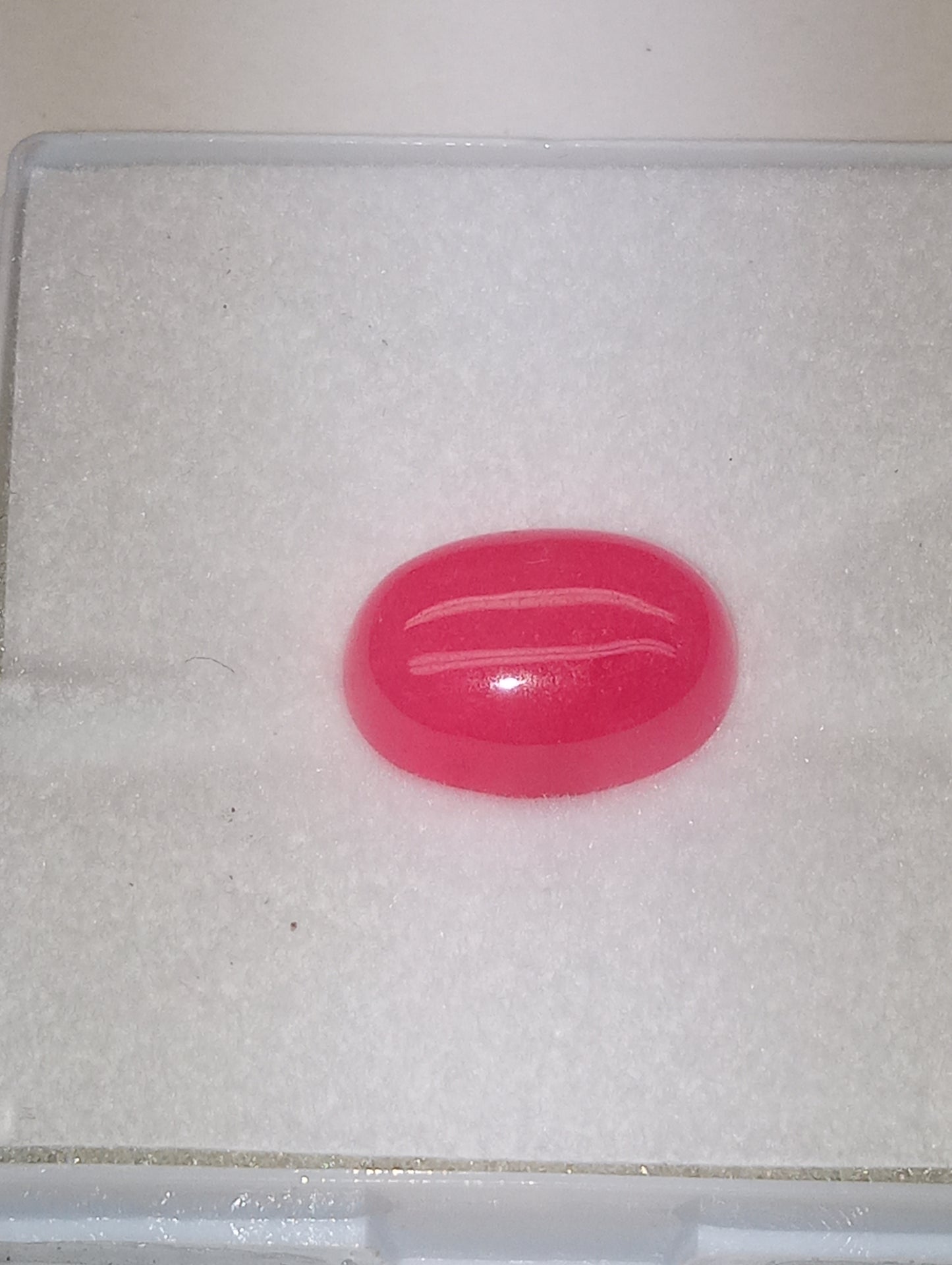 jade gemstone pink 14mmx10mm oval, 5.90ct